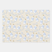 Eerste Tand Wrapping Papier Flat Sheet Set van 3 Inpakpapier Vel (Voorkant 2)