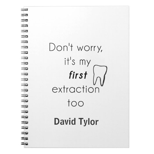 Eerste Tandextractie! Notitieboek (Voorkant)
