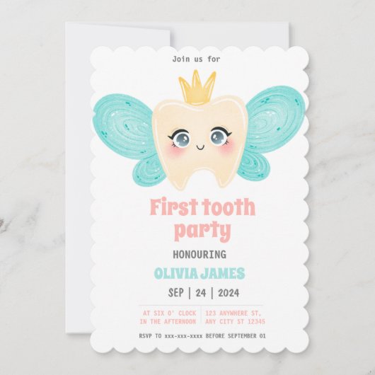 Eerste tandfeest kaart (Voorkant)
