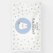 Eerste Tandfeestversiering. bewerkbaar Spandoek (Verticaal)