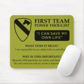 Eerste teammacht gedacht muismat (Met muis)