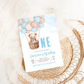 Eerste Teddybeer Boy Boho 1e verjaardag Kaart