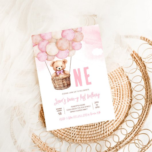 Eerste Teddybeer Boy Boho 1e verjaardag Kaart