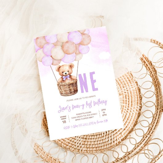 Eerste Teddybeer Boy Boho 1e verjaardag Kaart