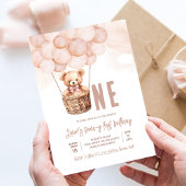 Eerste Teddybeer Boy Boho 1e verjaardag Kaart