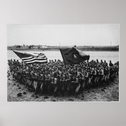 Eerste tegen United States Marine Corps 1918 Poster (Voorkant)