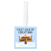 Eerste teken van Kerstmis - Zelfgemaakte Mince Pie Decoratie (Voorkant)