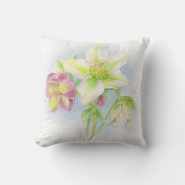 Eerste tekenen van spring hellebore waterverf kuss kussen