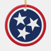 Eerste Tennessee Kerstmis TN Rood Jaar Keepsake Keramisch Ornament (Voorkant)