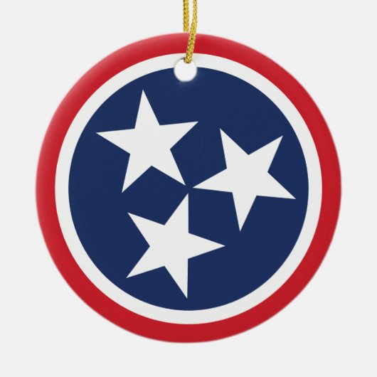 Eerste Tennessee Kerstmis TN Rood Jaar Keepsake Keramisch Ornament (Voorkant)