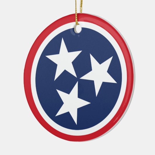 Eerste Tennessee Kerstmis TN Rood Jaar Keepsake Keramisch Ornament (Links)