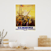 Eerste ter bestrijding van de democratie ~ Amerika Poster (Keuken)