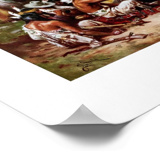 Eerste Thanksgiving 1621. Fine Art Poster (Hoek)