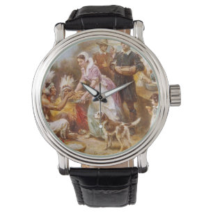 Eerste Thanksgiving 1621 Horloge