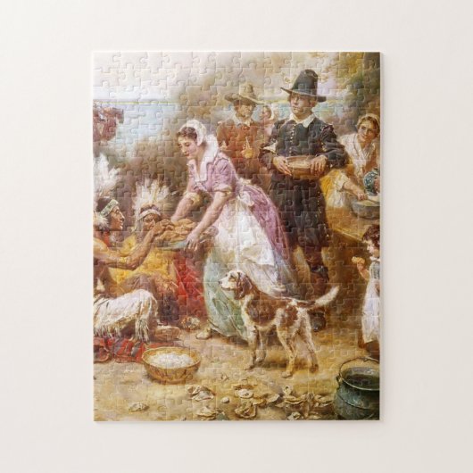 Eerste Thanksgiving 1621 Legpuzzel (Verticaal)
