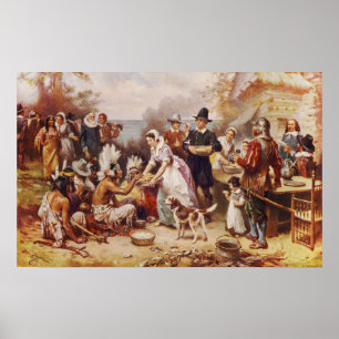 Eerste Thanksgiving 1621 Poster