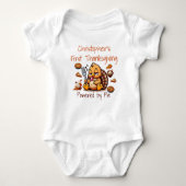 Eerste Thanksgiving aangedreven door Pie Baby Body Romper (Voorkant)