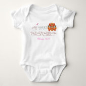 Eerste Thanksgiving ASL gebarentaal Naam toevoegen Romper (Voorkant)