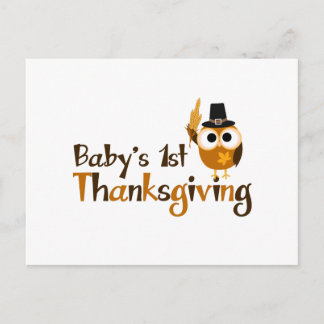 Eerste Thanksgiving baby's Feestdagenkaart