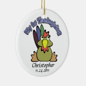 Eerste Thanksgiving baby's Keramisch Ornament (Rechts)