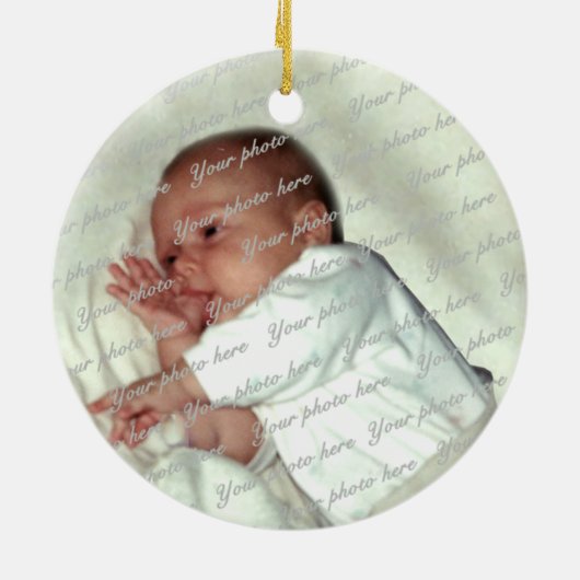 Eerste Thanksgiving baby's Keramisch Ornament (Achterkant)