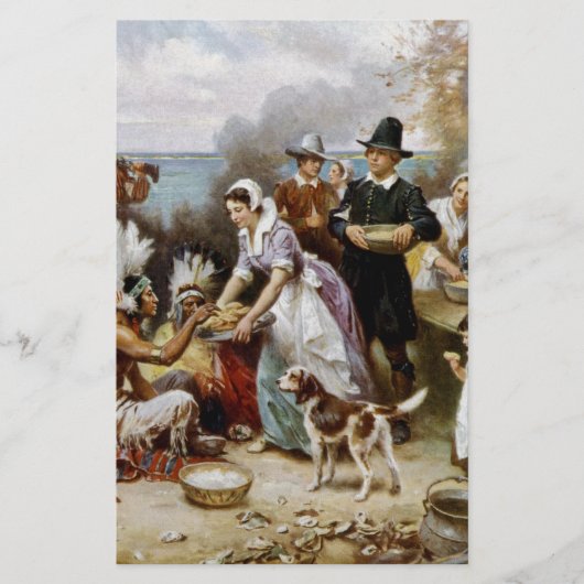 eerste Thanksgiving Briefpapier (Voorkant)