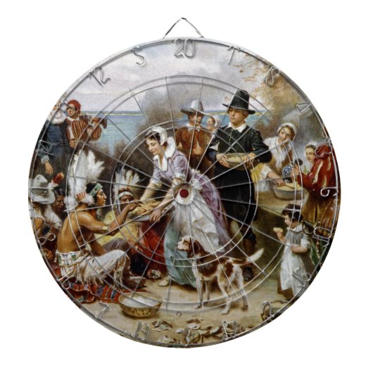 eerste Thanksgiving Dartbord (Voorkant)