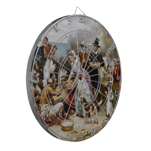 eerste Thanksgiving Dartbord (Voorkant Links)