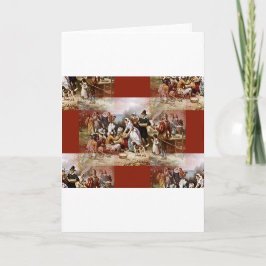 eerste Thanksgiving Feestdagen Kaart (Voorkant)