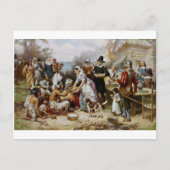 eerste Thanksgiving Feestdagenkaart (Voorkant)