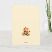 Eerste Thanksgiving-groet voor Babybeer Kaart (Achterkant)