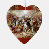 eerste Thanksgiving Keramisch Ornament (Rechts)