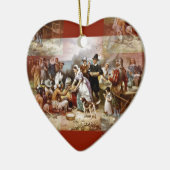 eerste Thanksgiving Keramisch Ornament (Links)