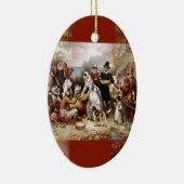 eerste Thanksgiving Keramisch Ornament (Rechts)