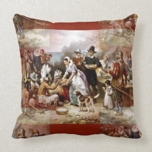 eerste Thanksgiving Kussen