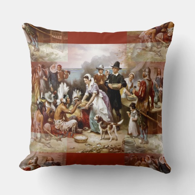 eerste Thanksgiving Kussen (Voorkant)