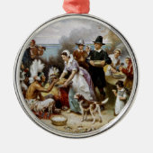 eerste Thanksgiving Metalen Ornament (Voorkant)