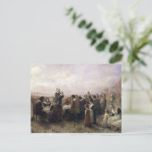 Eerste Thanksgiving  schilderen Feestdagenkaart (Staand voorkant)