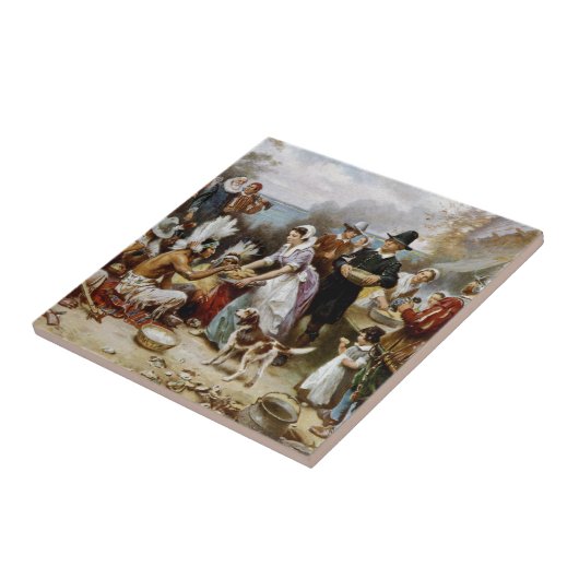 eerste Thanksgiving Tegeltje (Zijkant)