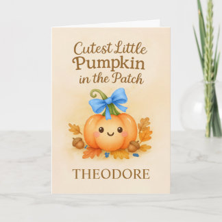 Eerste Thanksgiving voor Baby Boy met pompoen Kaart
