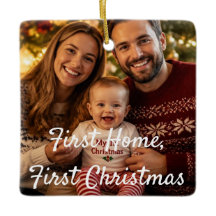 Eerste Thuis Eerste Kerstmis Familie Foto Robijnro