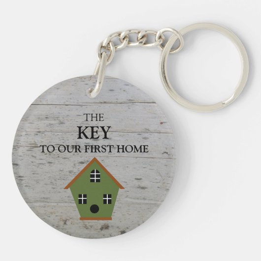 Eerste thuisbasis Birdhouse-sleutel voor ons eerst Sleutelhanger (Achterkant)