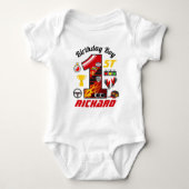 Eerste thuisdag | Racing Birthday Boy Romper (Voorkant)