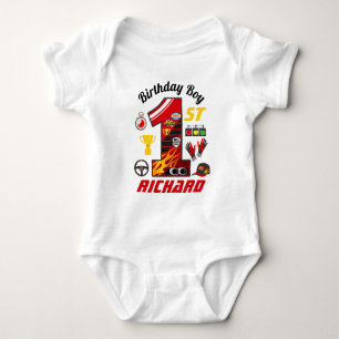 Eerste thuisdag   Racing Birthday Boy Romper
