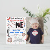 Eerste thuisrun Baseball op Birthday Kaart (Staand voorkant)