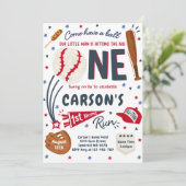 Eerste thuisrun Baseball op Birthday Kaart (Staand voorkant)