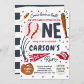 Eerste thuisrun Baseball op Birthday Kaart (Voorkant / Achterkant)