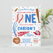 Eerste thuisrun Baseball op Birthday Kaart (Staand voorkant)