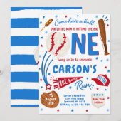 Eerste thuisrun Baseball op Birthday Kaart (Voorkant / Achterkant)