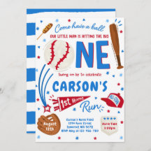 Eerste thuisrun Baseball op Birthday